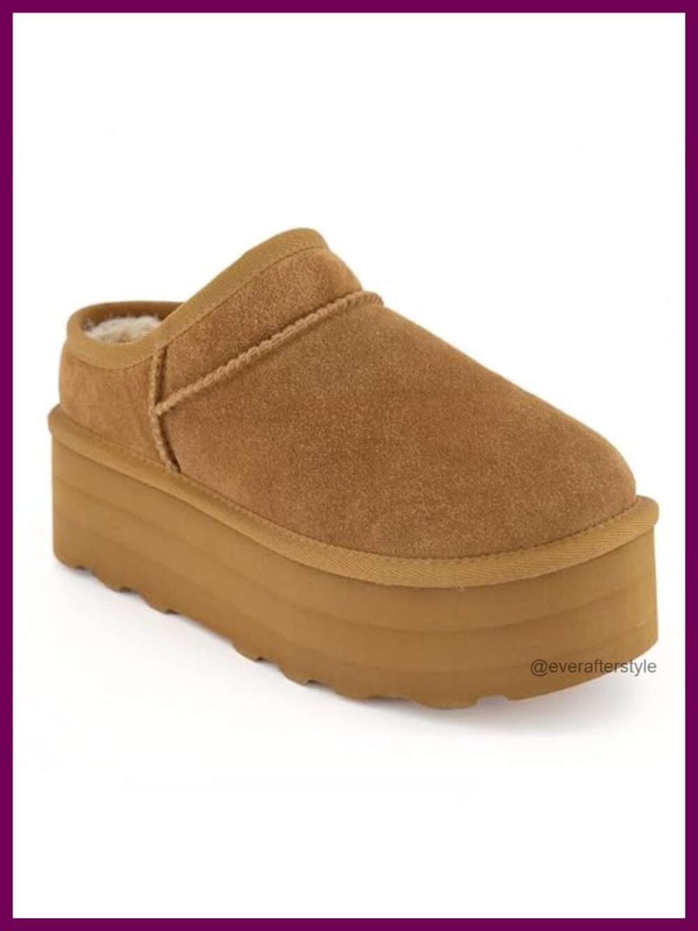 Women's Platform Ankle Booties - Faux Fur Lined Suede Winter Boots with 2" Heel